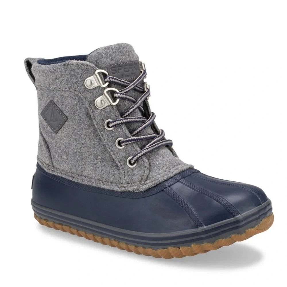 SPERRY Bowline Classic Duck Boot in Gray and Blue